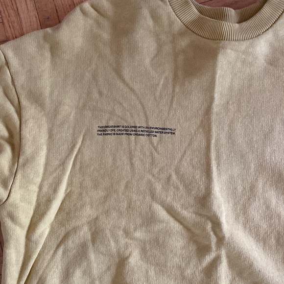 PANGAIA light mustard yellow sweatshirt - Picture 3 of 5